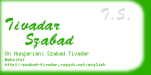 tivadar szabad business card